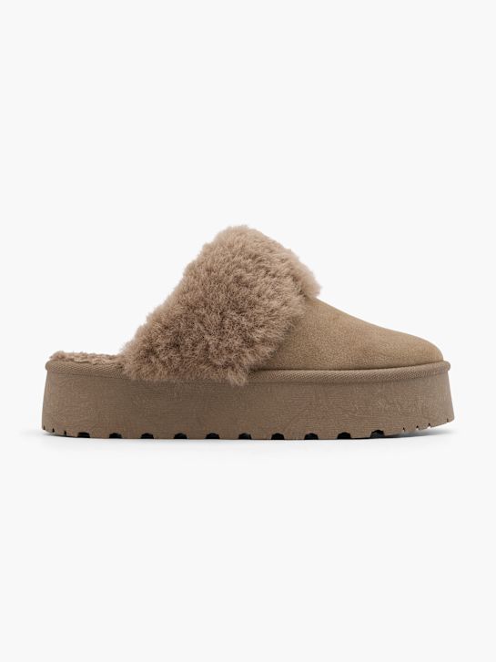 graceland plush slipper marrone deichmann