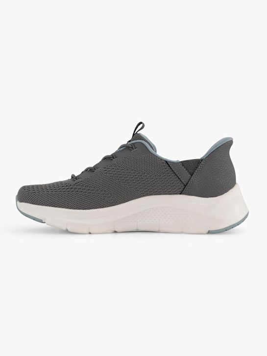skechers arco comfort amp swift fit slip-on trainer grigio deichmann