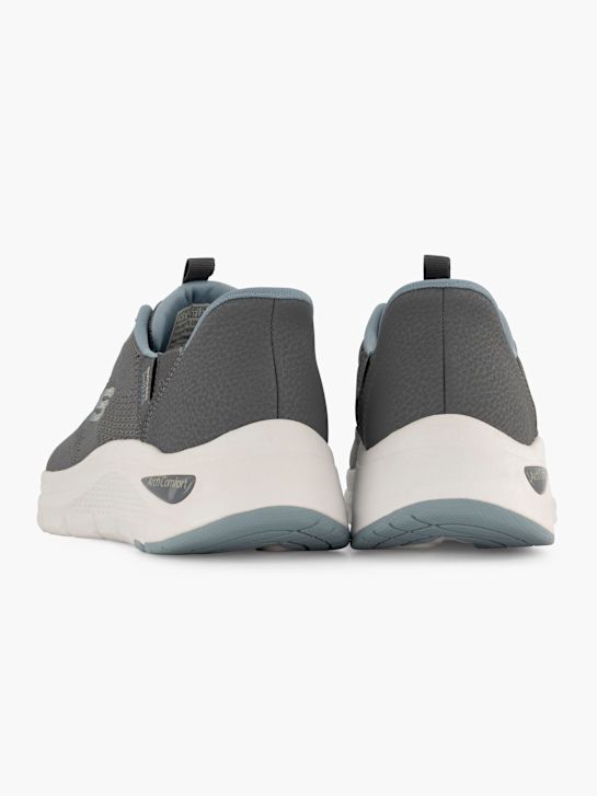 skechers arco comfort amp swift fit slip-on trainer grigio deichmann