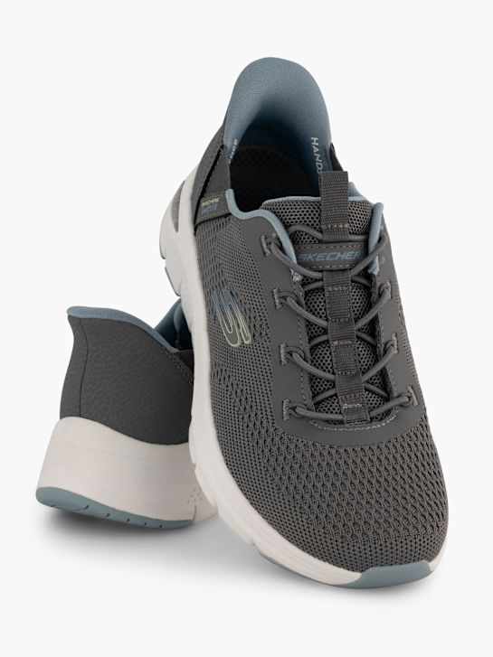 skechers arco comfort amp swift fit slip-on trainer grigio deichmann