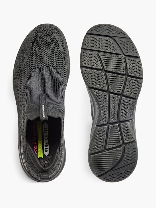 skechers arco comfort slip-on trainer nero deichmann