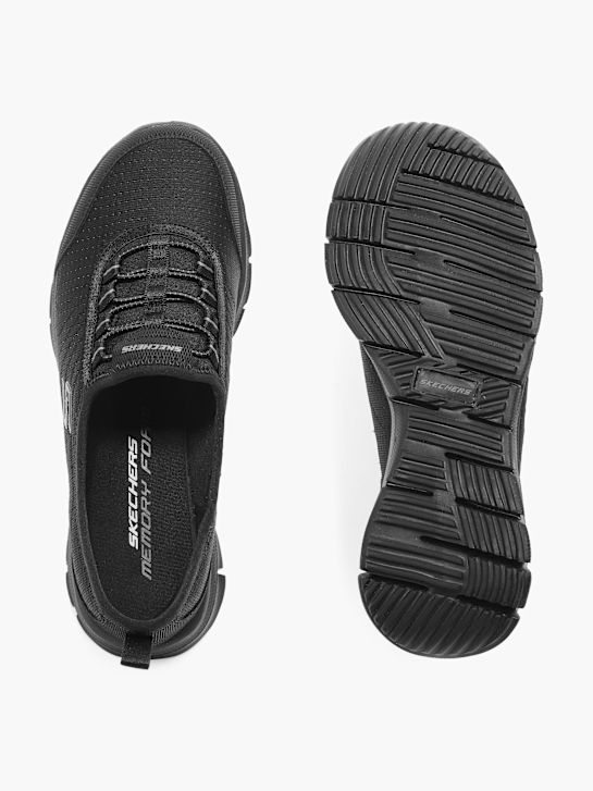 skechers animato slip-on trainer nero deichmann