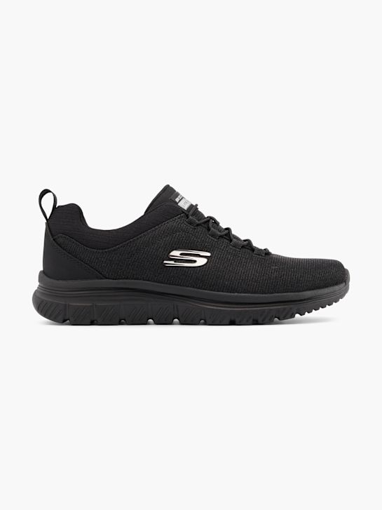 skechers grazioso 4.0 slip-on trainer nero deichmann