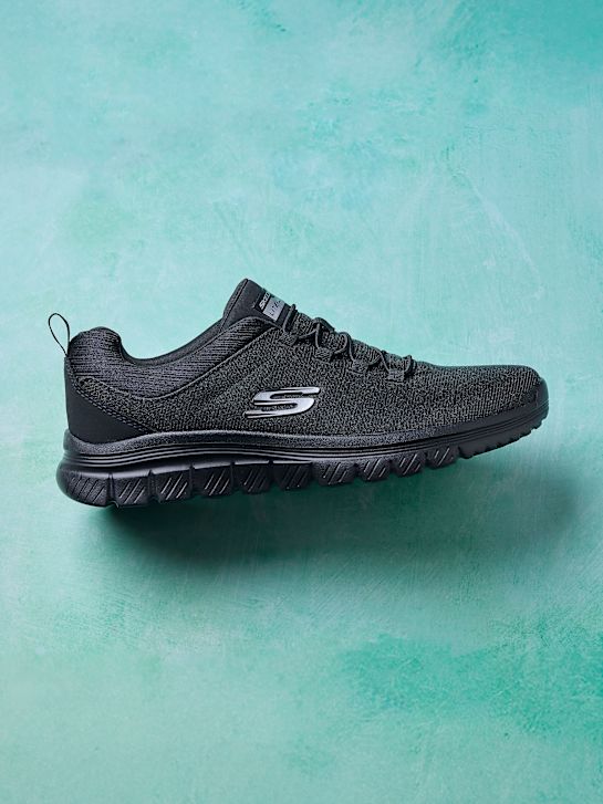 skechers grazioso 4.0 slip-on trainer nero deichmann