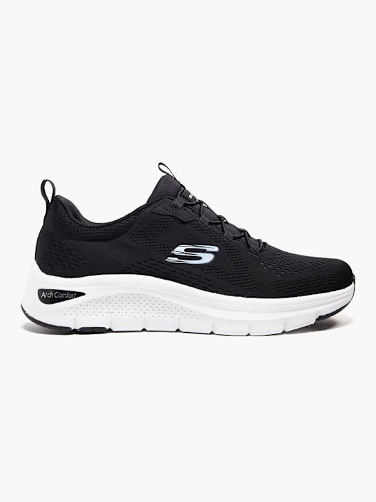 skechers arco comfort slip-on trainer nero deichmann