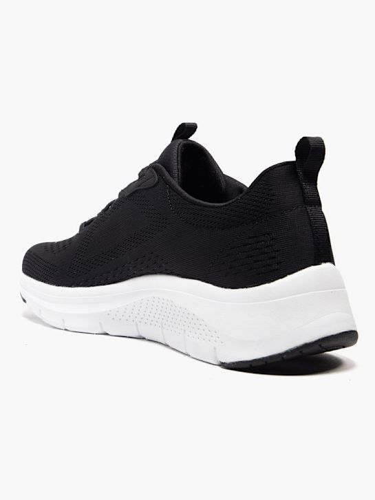 skechers arco comfort slip-on trainer nero deichmann