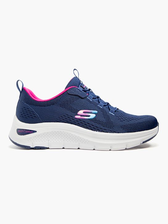 skechers arco comfort slip-on trainer blu deichmann