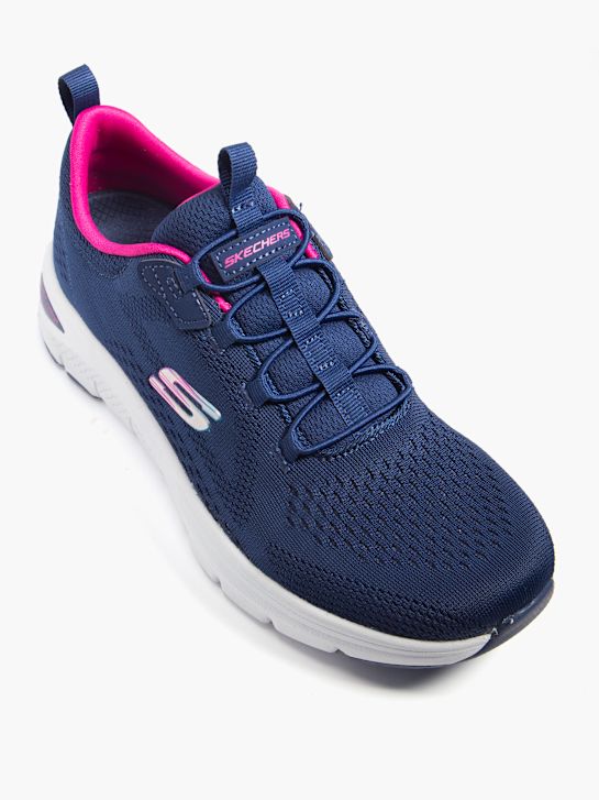 skechers arco comfort slip-on trainer blu deichmann