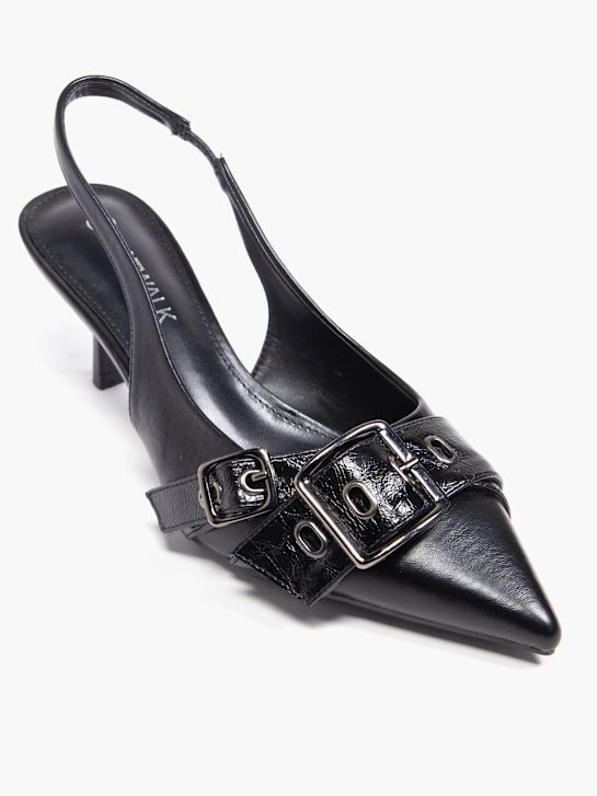 passerella slingback tacco nero deichmann
