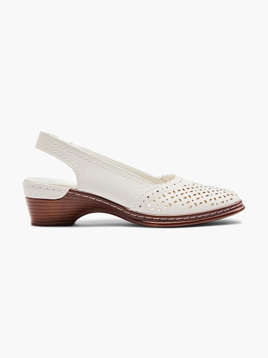 easy street slingback tacco bianco deichmann