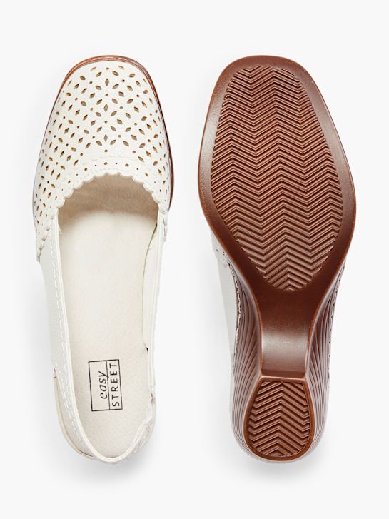 easy street slingback tacco bianco deichmann