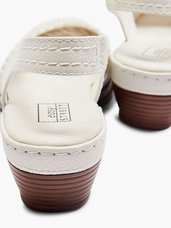 easy street slingback tacco bianco deichmann