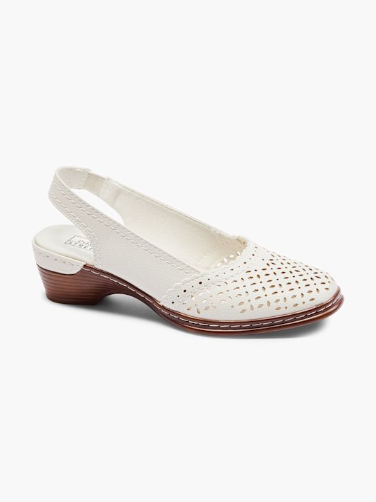 easy street slingback tacco bianco deichmann