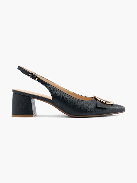 passerella slingback tacco nero deichmann