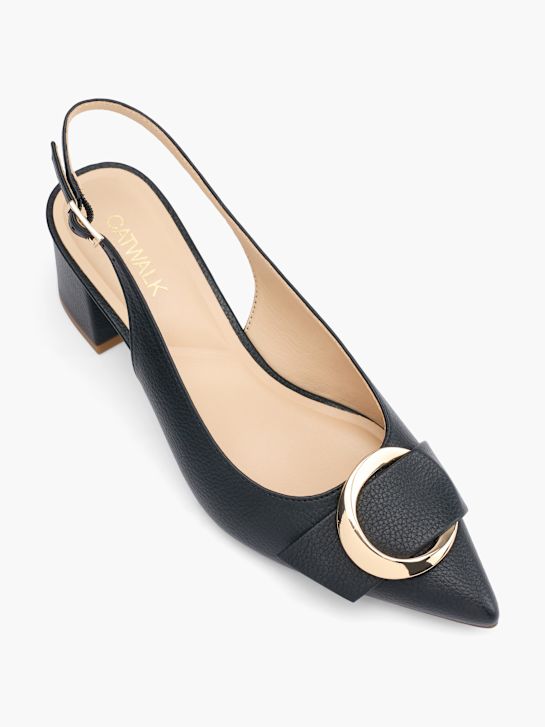 passerella slingback tacco nero deichmann