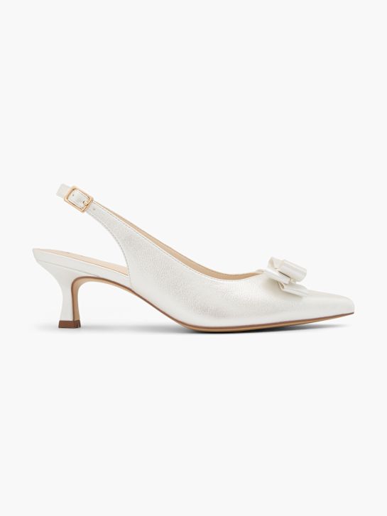 passerella slingback tacco bianco deichmann