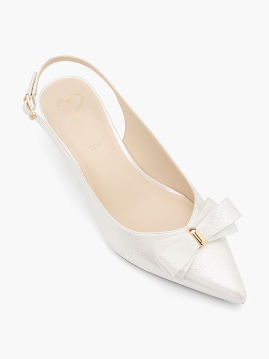 passerella slingback tacco bianco deichmann