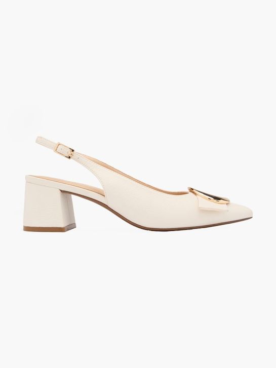 passerella slingback tacco beige deichmann