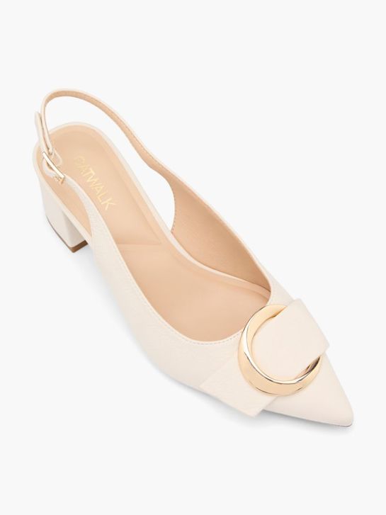 passerella slingback tacco beige deichmann