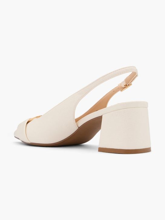 passerella slingback tacco beige deichmann