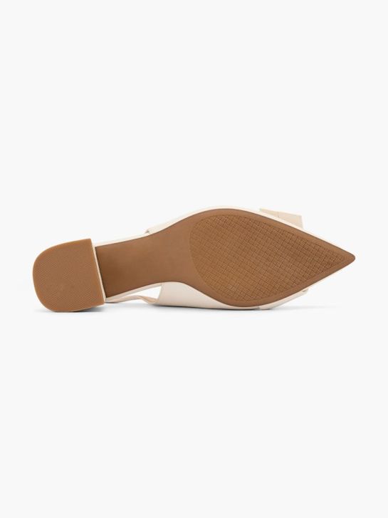 passerella slingback tacco beige deichmann