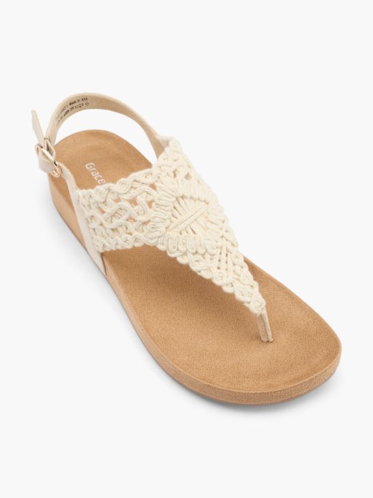graceland toe sandalo infradito grigio chiaro deichmann