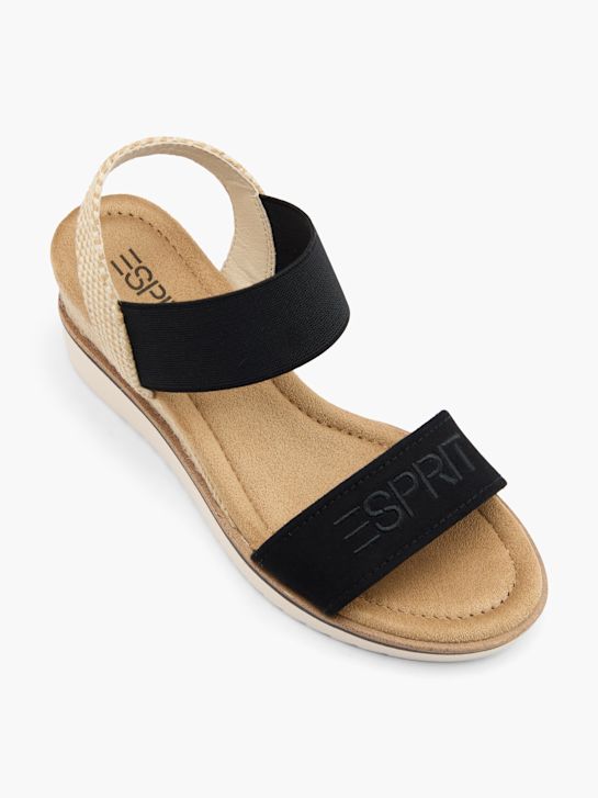 esprit con tacco sandalo nero deichmann