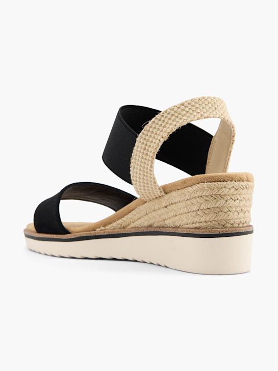 esprit con tacco sandalo nero deichmann