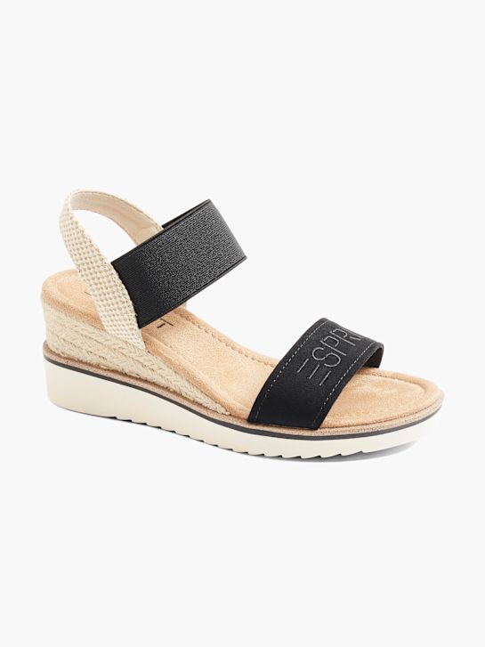 esprit con tacco sandalo nero deichmann