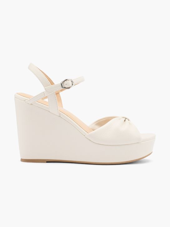 passerella con tacco sandalo beige deichmann