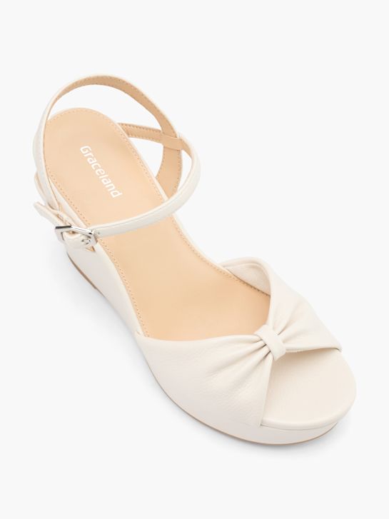 passerella con tacco sandalo beige deichmann