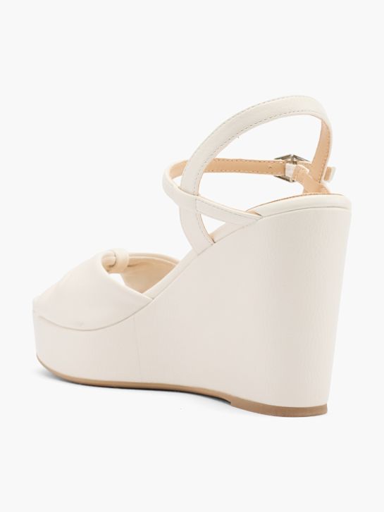 passerella con tacco sandalo beige deichmann