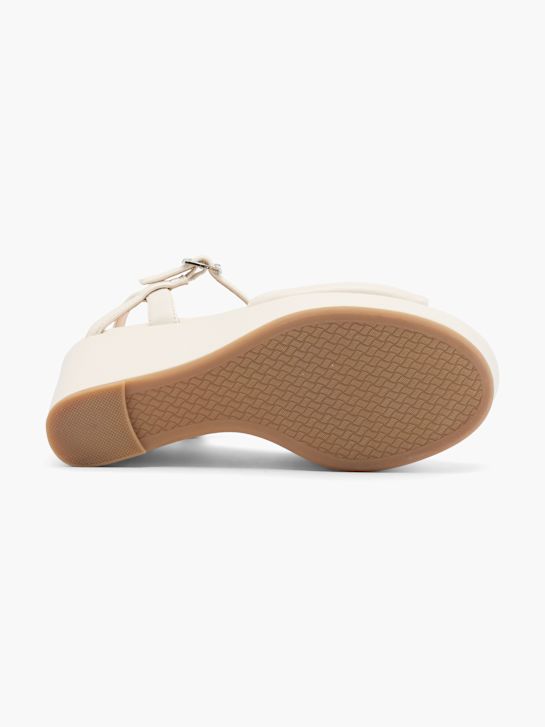 passerella con tacco sandalo beige deichmann