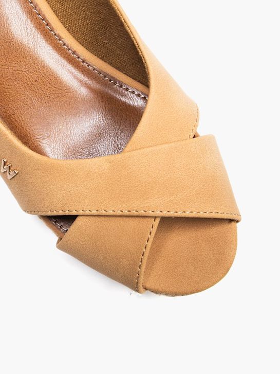 wrangler con tacco sandalo marrone deichmann