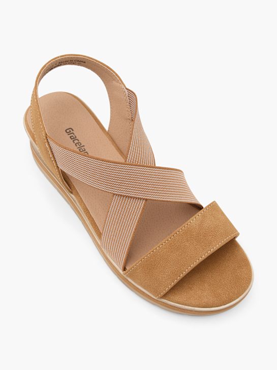 graceland con tacco sandalo beige deichmann