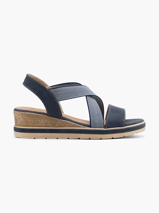 graceland con tacco sandalo blu deichmann