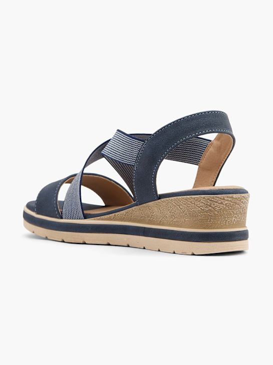 graceland con tacco sandalo blu deichmann