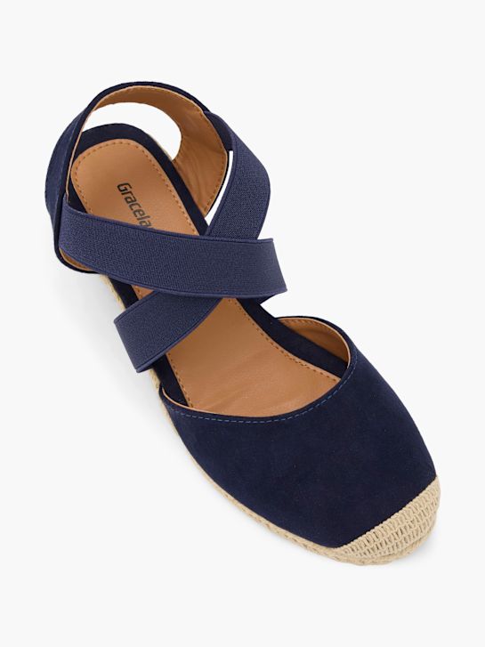 graceland con tacco sandalo blu deichmann