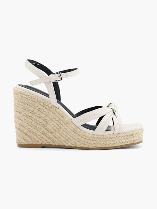passerella con tacco sandalo bianco deichmann