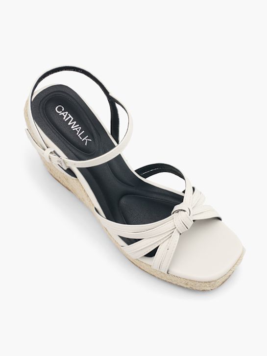 passerella con tacco sandalo bianco deichmann