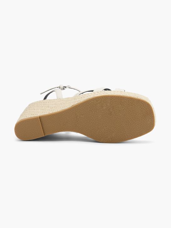 passerella con tacco sandalo bianco deichmann