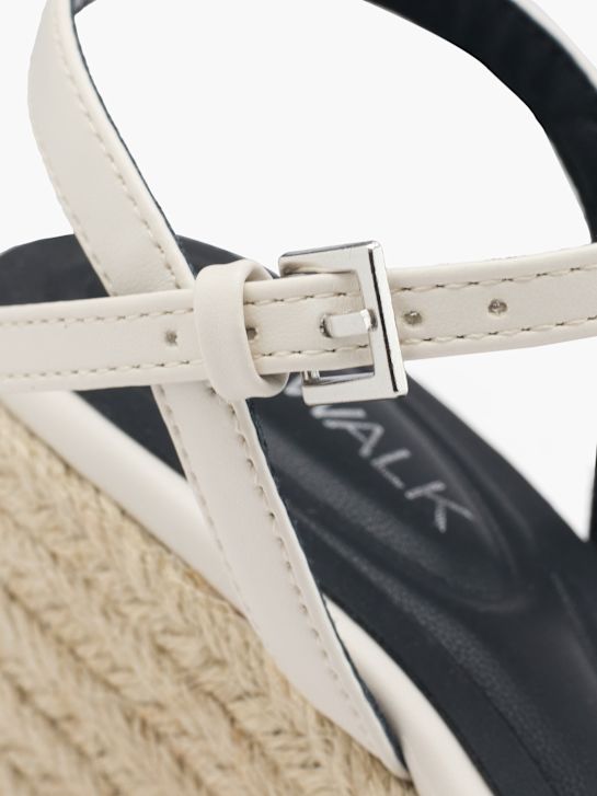 passerella con tacco sandalo bianco deichmann