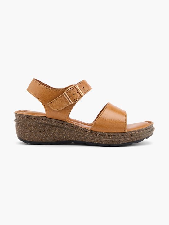 easy street con tacco sandalo cognac deichmann