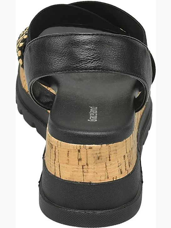 graceland con tacco sandalo nero deichmann