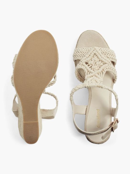 graceland con tacco sandalo beige deichmann
