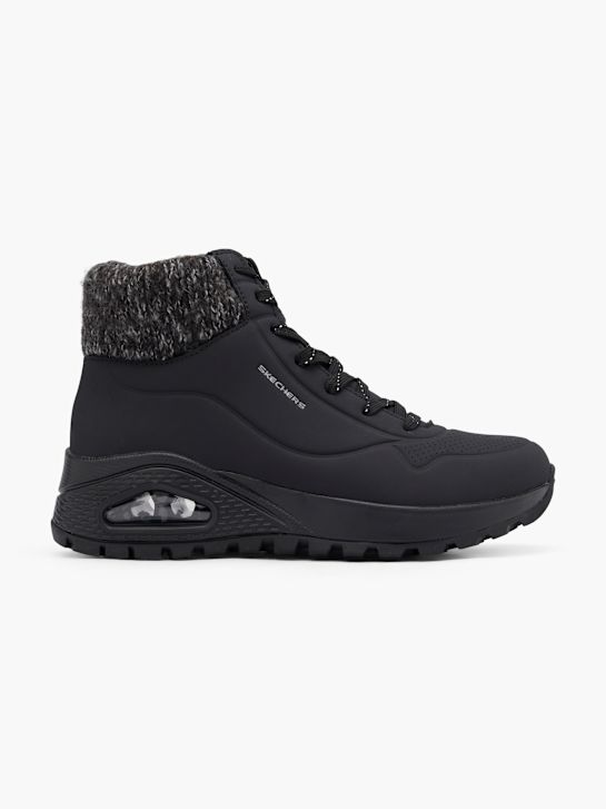 skechers uno rugged lace-up boot black deichmann