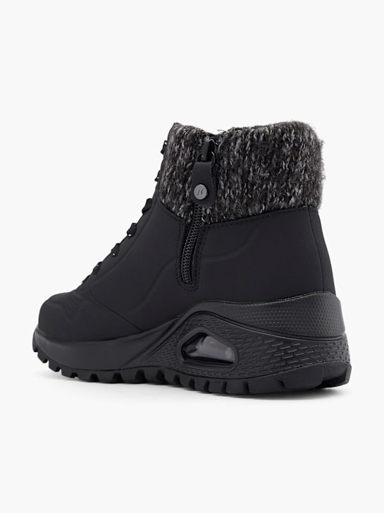 skechers uno rugged lace-up boot black deichmann